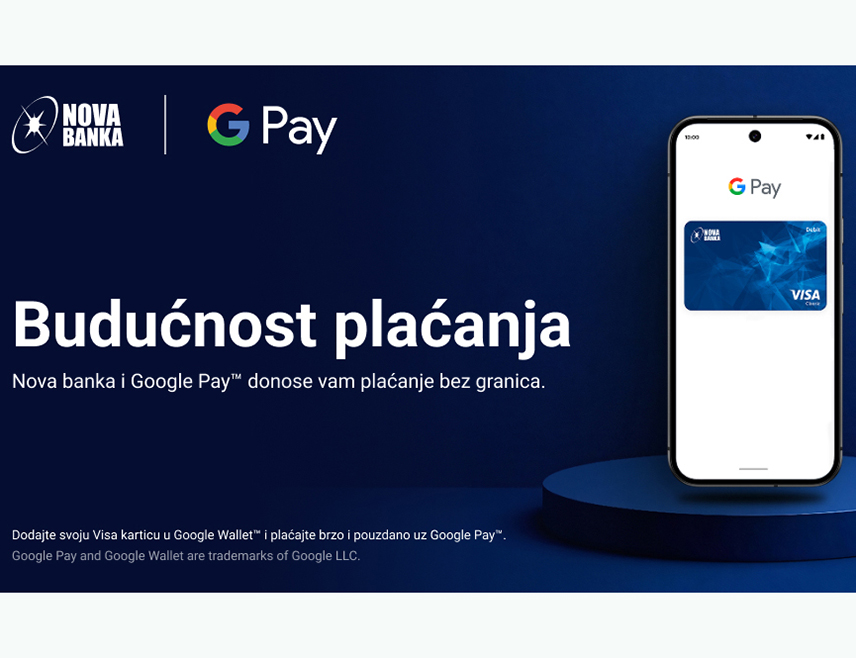 БАЊАЛУКА, 21. АПРИЛА /СРНА/ - Нова банка од 1. априла омогућава кориштење бесконтактног плаћања путем дигиталног новчаника и за кориснике платних картица "виза", чиме је додатно проширена доступност савремених дигиталних рјешења која омогућавају једноставније и безбједније управљање свакодневним финансијама.
