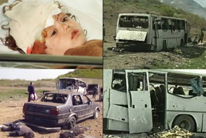 БИЈЕЉИНА, 2. МАЈА /СРНА/ - НАТО агресори су касетним бомбама 3. маја 1999. године убили 20 и ранили 43 људи у аутобусу код Савиних вода, у близини Пећи.