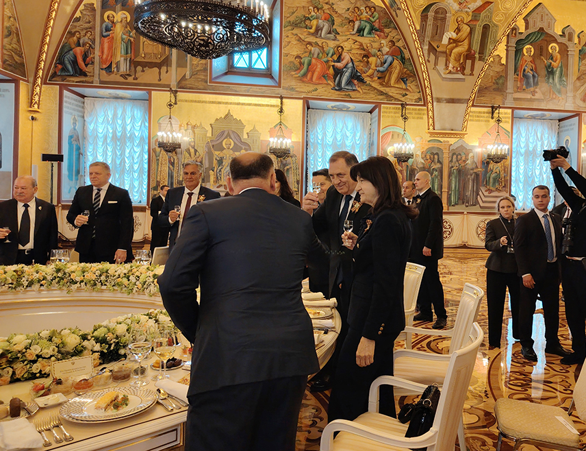 MOSCOW, MAY 9 /SRNA/ - Republika Srpska President Milorad Dodik stated that the reception with Russian President Vladimir Putin was also an opportunity for discussions, adding that later in the day the Republika Srpska delegation will also hold a bilateral meeting with him.