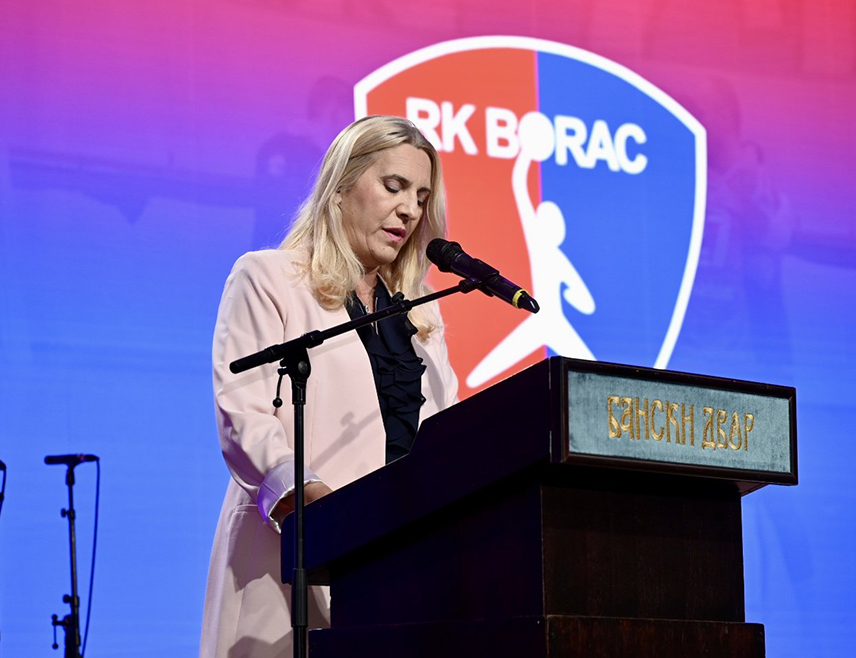 BANJA LUKA, JUNE 7 /SRNA/ – Banja Luka and Republika Srpska are proud of Borac, Serb BiH Presidency member Željka Cvijanović cited in a congratulatory note to Handball Club Borac on the 50th anniversary of winning the European Champions Cup and the 35th anniversary of winning the EHF Cup.
