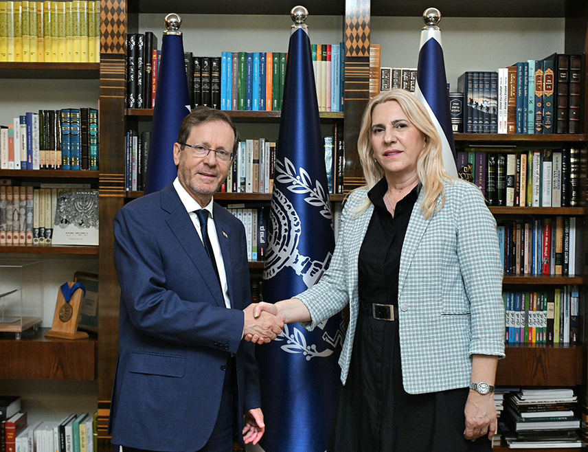 JERUSALEM, JUNE 21 /SRNA/ – The Serb BiH Presidency Željka Cvijanović met today with Israeli President Isaac Herzog, and the two reaffirmed their commitment to further developing Israel - Republika Srpska ties.