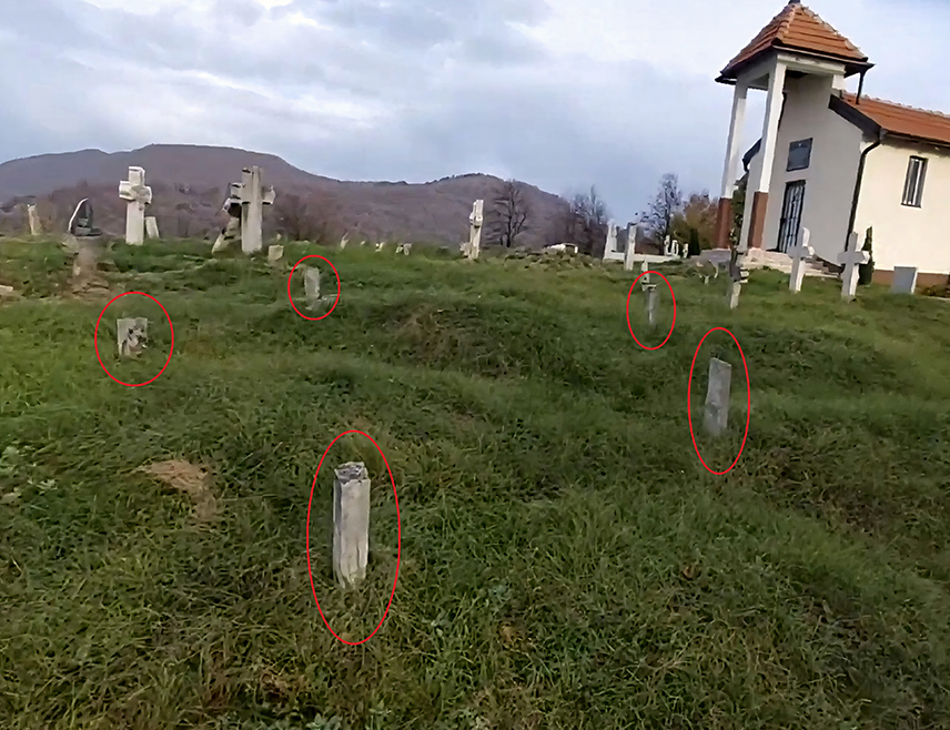 SARAJEVO, JUNE 30 /SRNA/ - The Committee for the Protection of the Rights of Serbs in the Federation of BiH /FBiH/ announced that a review of publicly available video and audio recordings reveals there are at least seven broken crosses in the Orthodox cemetery of Janjićki vrh near Zenica, and requested that the competent authorities determine who destroyed them and when.