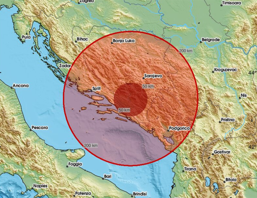 BANJA LUKA, JULY 27 /SRNA/ - A magnitude 3.0 earthquake struck the area near Ljubinje today, according to the network of seismological stations of the Republic Hydrometeorological Institute.