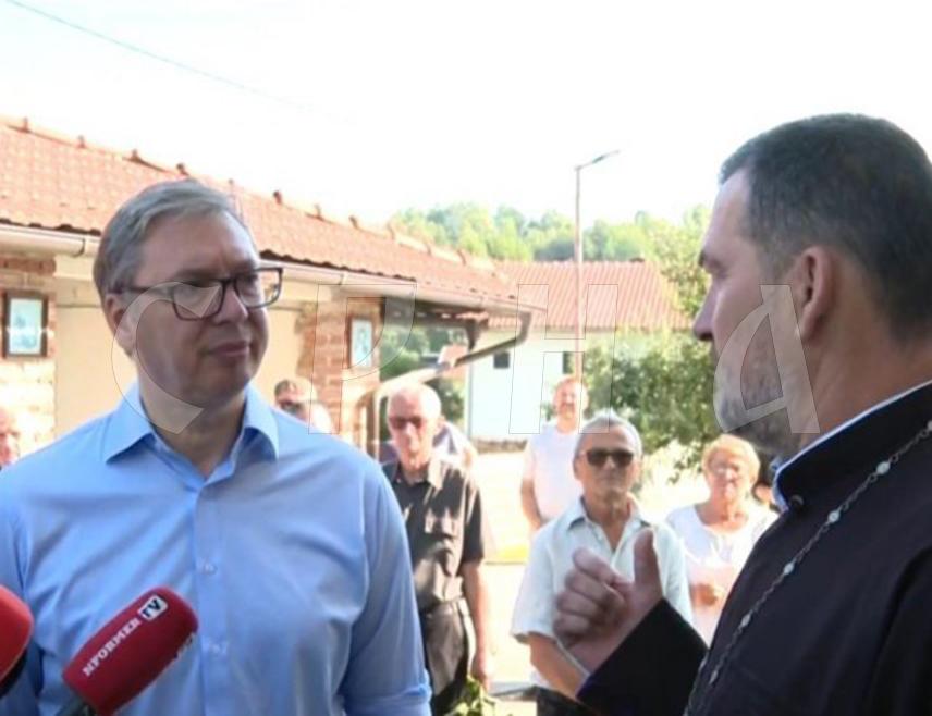 BUGOJNO, AUGUST 4 /SRNA/ - Serbian President Aleksandar Vučić today visited the Church of the Nativity of the Most Holy Theotokos in Bugojno, which he said was like a phoenix, having risen from the ashes after being destroyed and burned down several times.