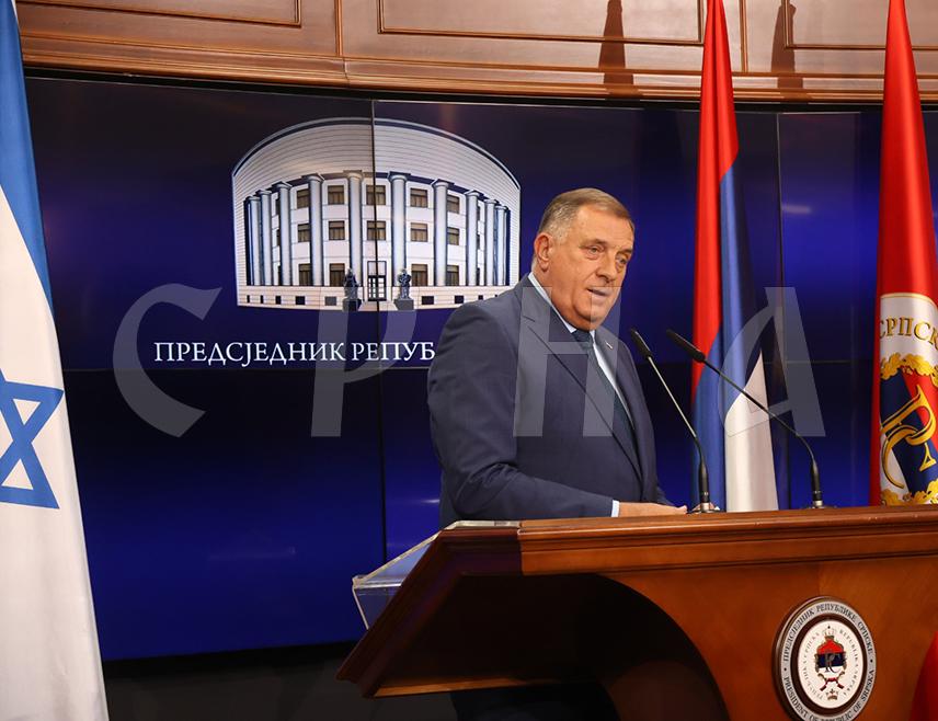 BANJA LUKA, SEPTEMBER 3 /SRNA/ – Republika Srpska and Israel will develop projects in the fields of economic development, technology transfer and other mutually beneficial areas worth around two billion dollars, President Milorad Dodik stated.