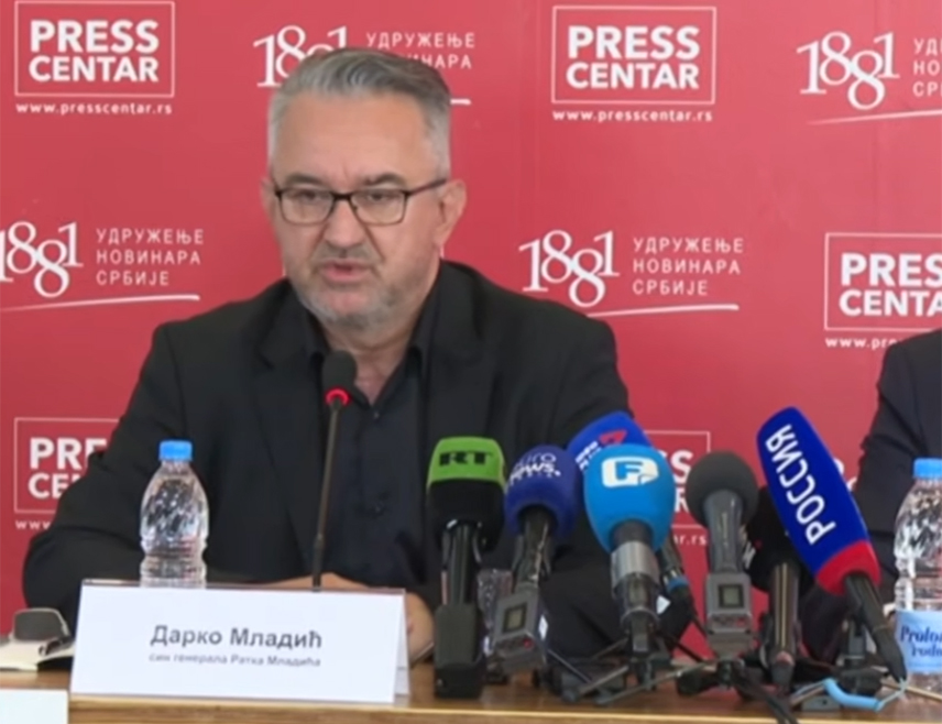 BELGRADE, SEPTEMBER 4 /SRNA/ - Darko Mladić, the son of General Ratko Mladić, said in Belgrade today that his father had been murdered at the Hague Mechanism through negligent medical treatment and the deliberate administration of excessive doses of opiates that led to his death.