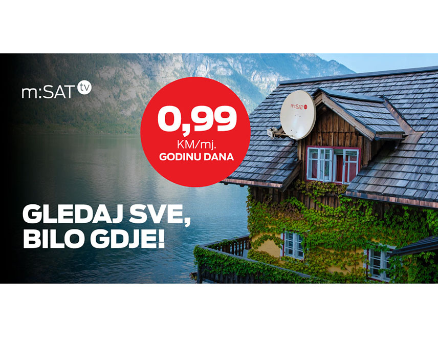 БАЊАЛУКА, 9. СЕПТЕМБРА /СРНА/ - Компанија "М:тел" у понуди има услугу "м:САТ" уз претплату од 0,99 КМ за 12 мјесеци, као и три модела телевизора на рате.