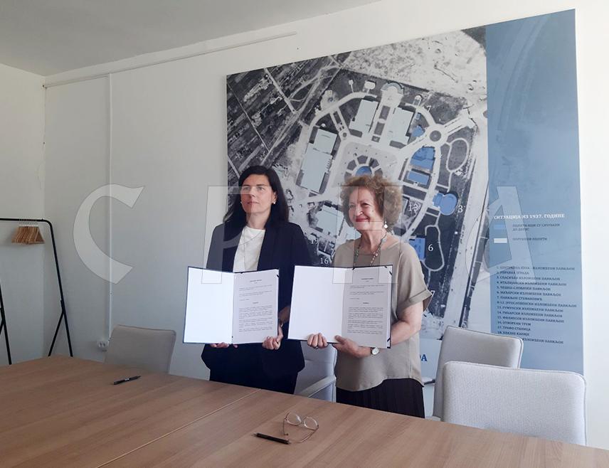 BELGRADE, SEPTEMBER 17 /SRNA/ – The representatives of the Donja Gradina Memorial Zone and the Staro Sajmište Memorial Centre signed an agreement in Belgrade, establishing and strengthening cooperation in fields of common national, cultural, educational and historical importance, with a focus on preserving the culture of remembrance of the victims of the NDH genocide against Serbs, Jews and Roma.