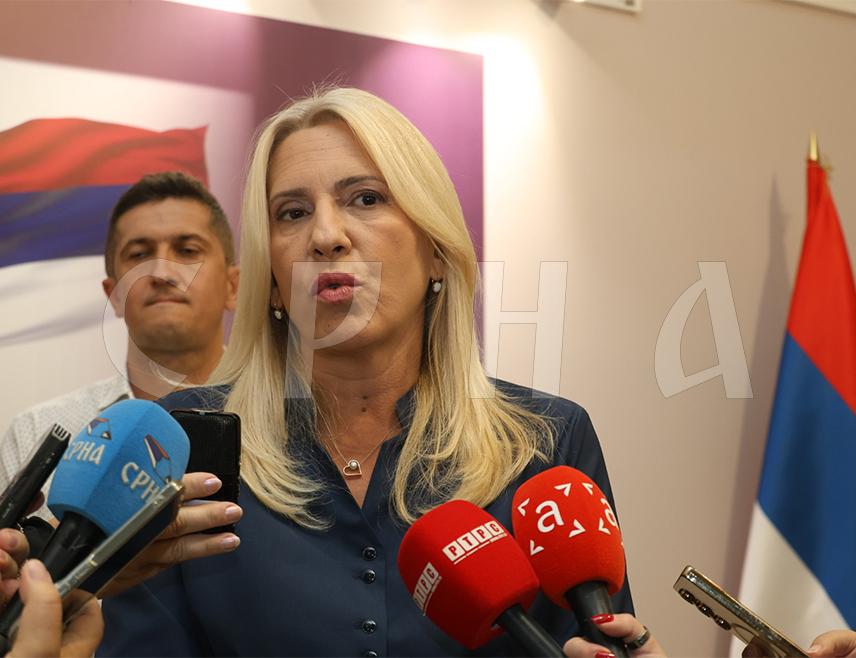 BANJA LUKA, SEPTEMBER 29 /SRNA/ - The Serb member of the BiH Presidency Željka Cvijanović said today in Banja Luka that statements by Srebrenica Memorial Center Director Emir Suljagić amounted to what she described as classic manipulation and an attack on the constitutional order.