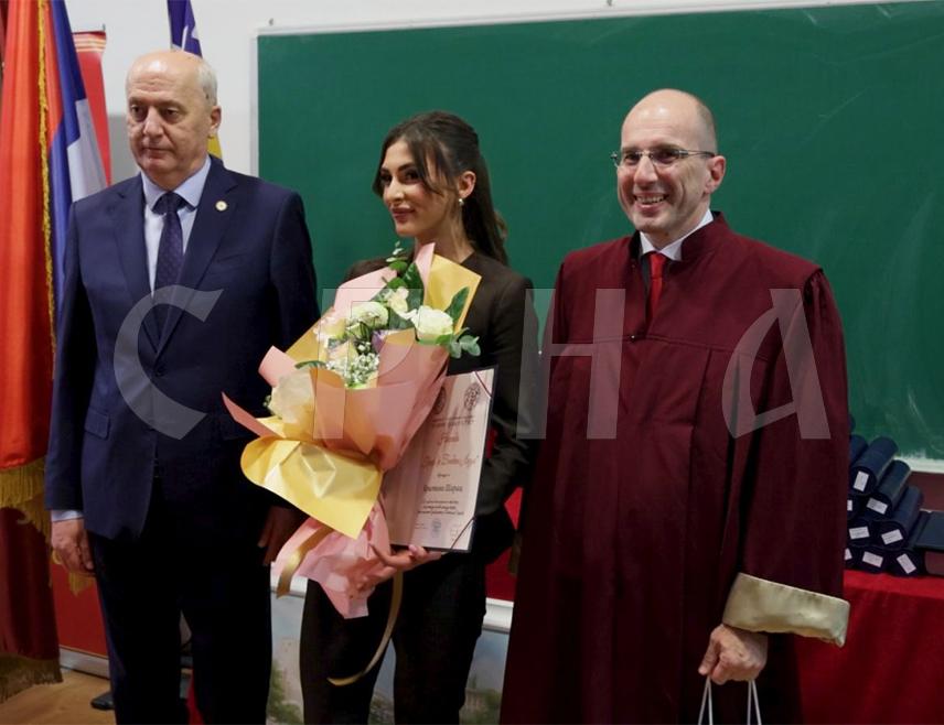 PALE, OCTOBER 31 /SRNA/ - At a formal ceremony marking the Day and patron saint's day of the Faculty of Law at the University of Istočno Sarajevo, 29 law graduates and six holders of master's degrees in law received their diplomas in Pale today.